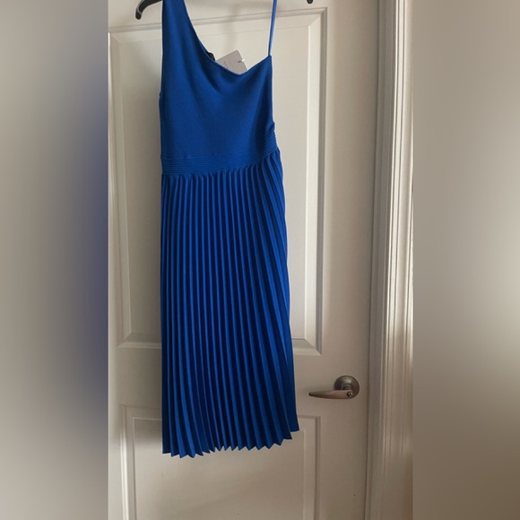 Ted Baker | Dresses | Ted Baker Bright Blue Asymmetric Knitted Midi Dress |  Poshmark